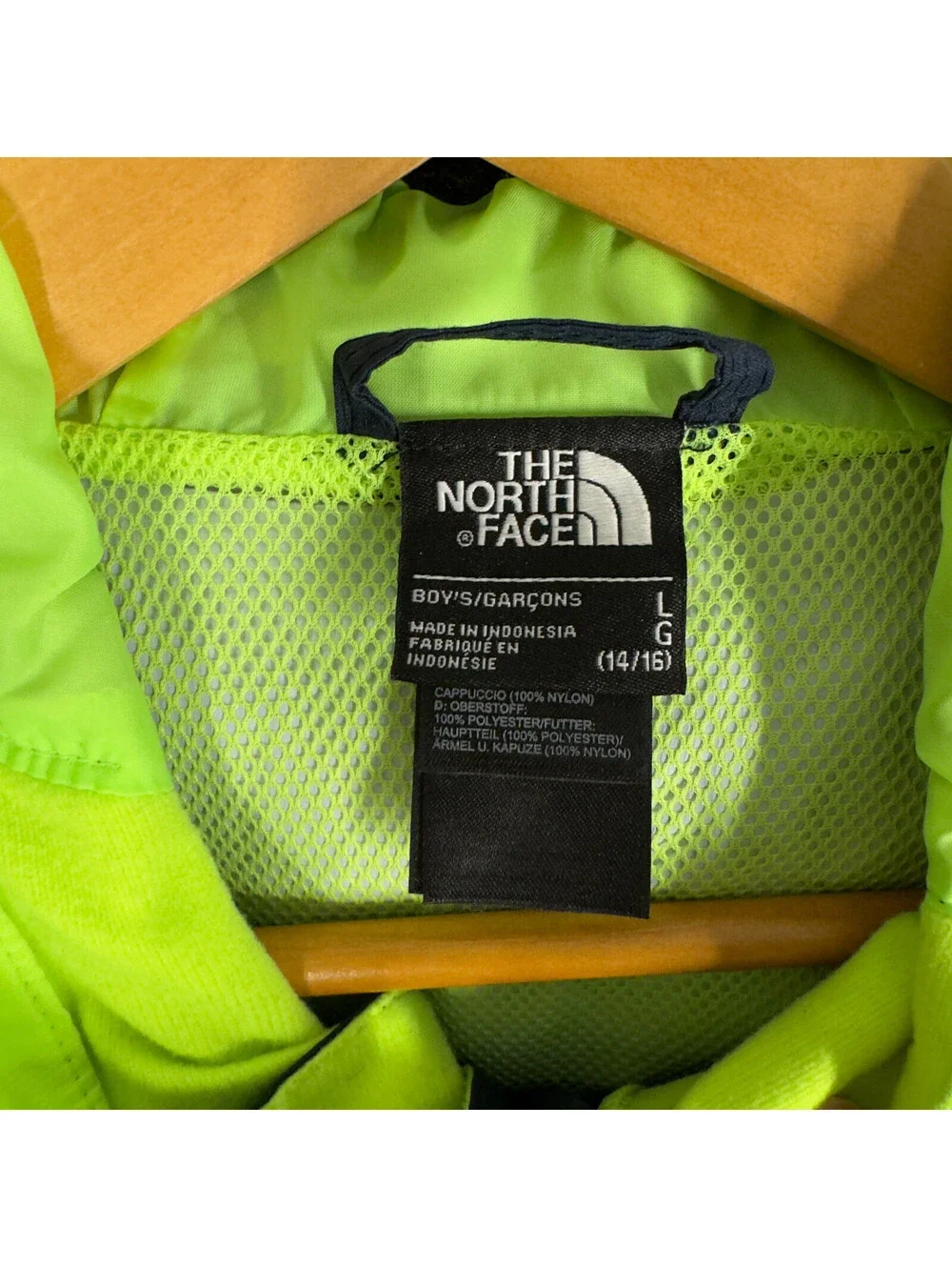 The North Face Jacket Boys L Large Blue Colorblock Full Zip Hooded Long Sleeve